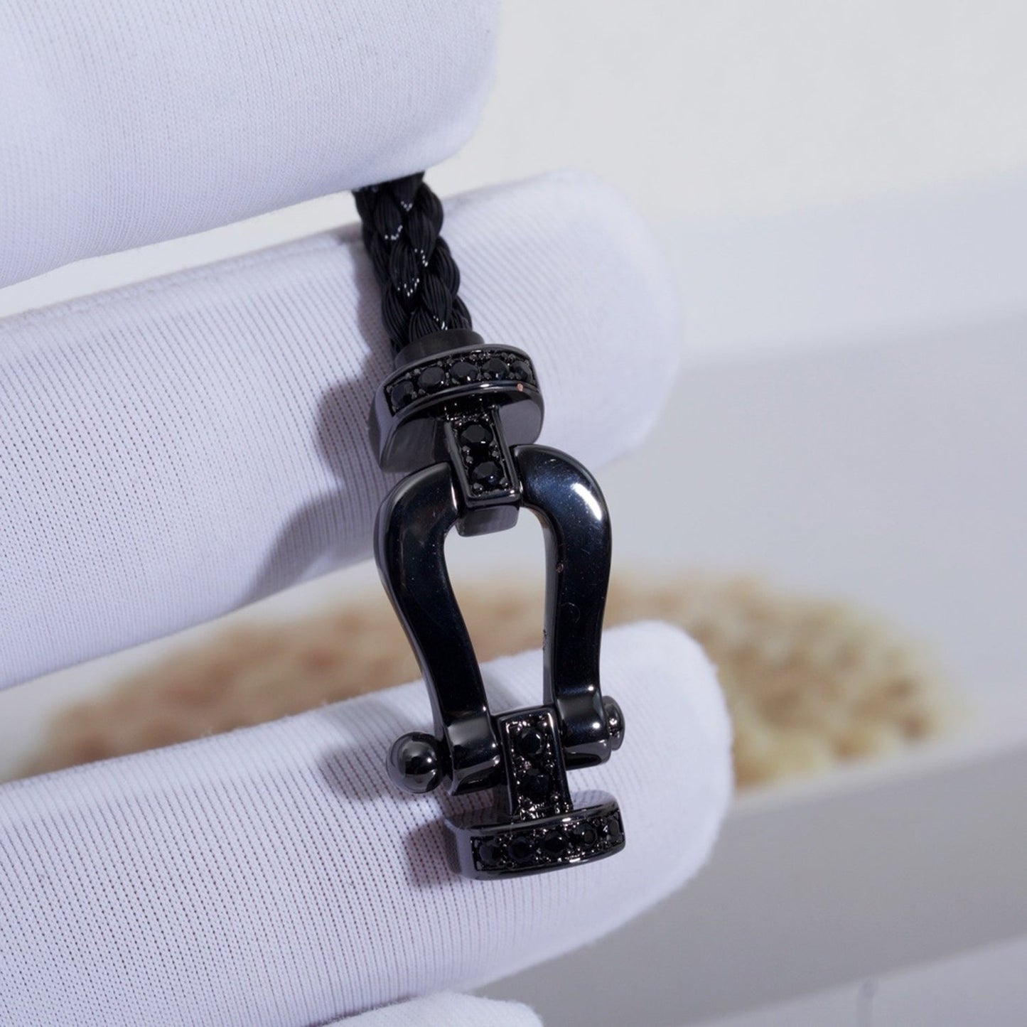 [BIJOUX]FORCE LARGE SERIES HORSESHOE BLACK SAMURAI BRACELET