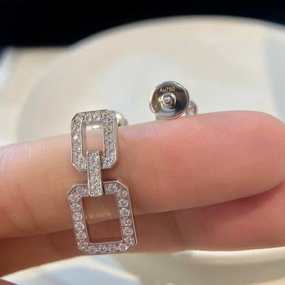 [BIJOUX]LINKS MEDIUM EARRINGS DIAMOND