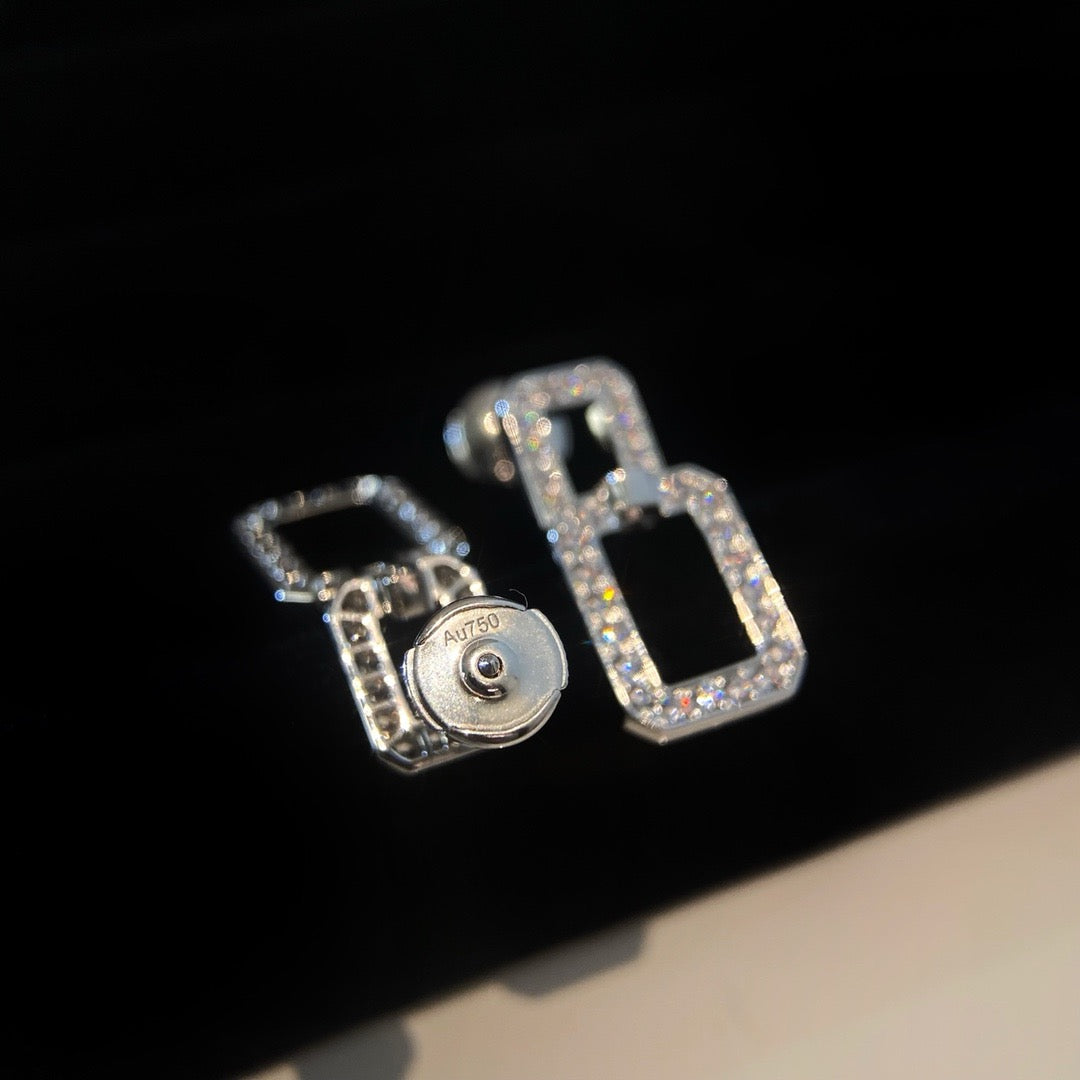 [BIJOUX]LINKS MEDIUM EARRINGS DIAMOND