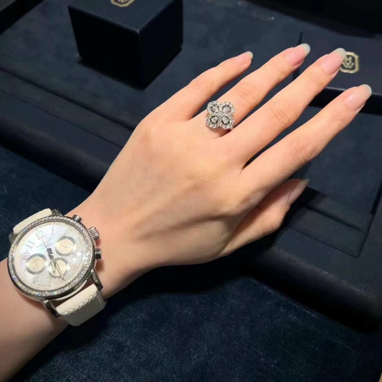 [BIJOUX]ループリング フルモチーフ ダイヤモンド 16MM シルバー