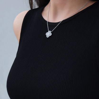 [BIJOUX] COLLIER BOUCLE MOTIF COMPLET COMBINAISON DE DIAMANTS