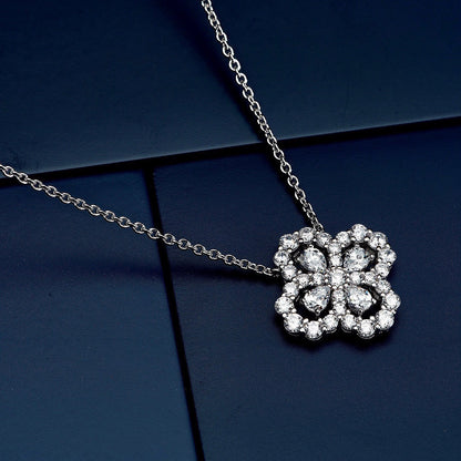 [BIJOUX] COLLIER BOUCLE MOTIF COMPLET COMBINAISON DE DIAMANTS