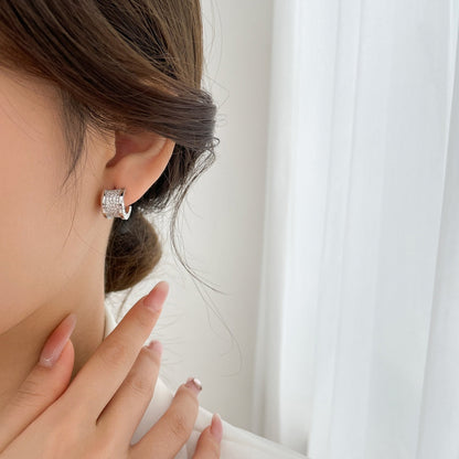 [BIJOUX]ZERO 1 DIAMOND PAVED EARRINGS