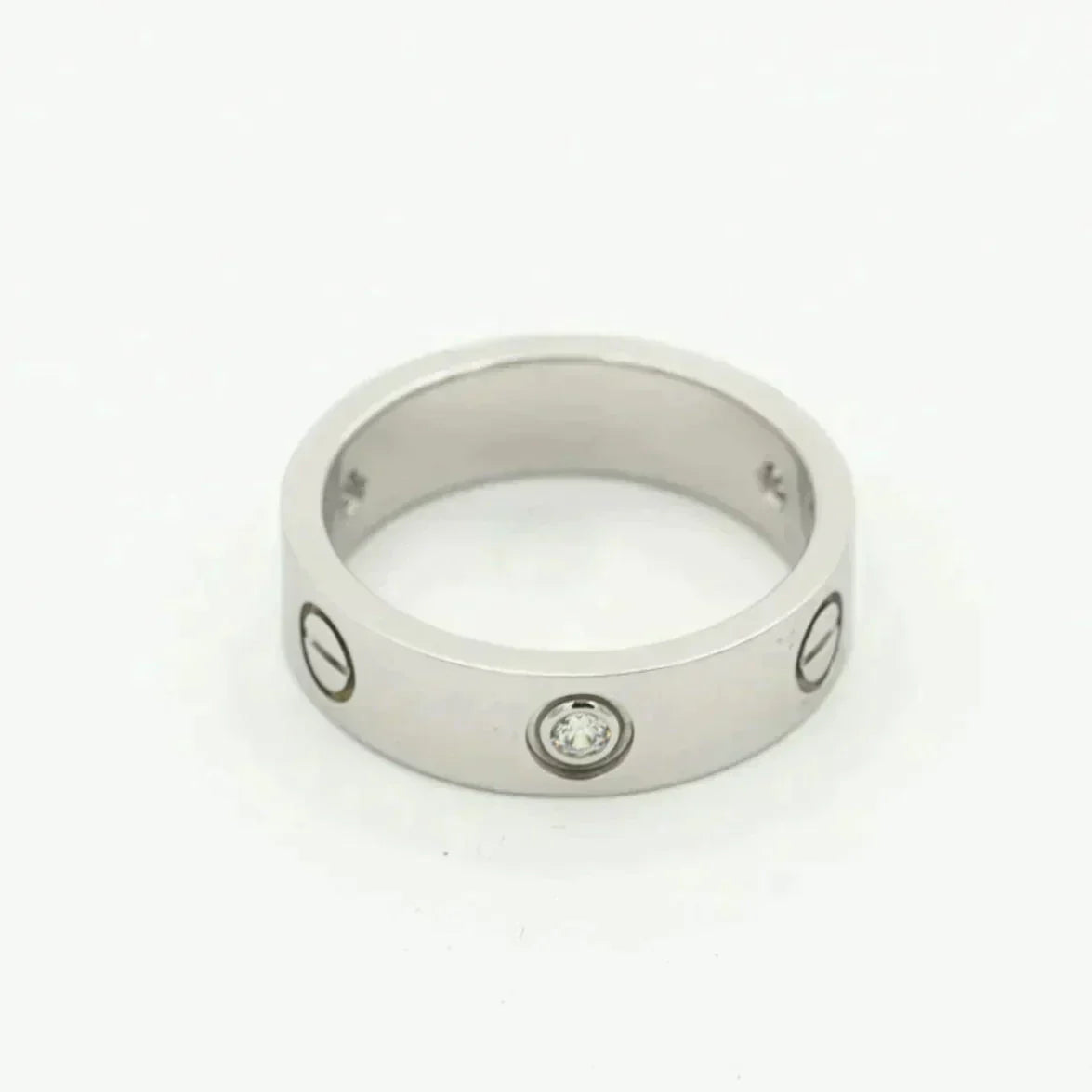 [BIJOUX]LOVE RING 5.5MM 3 DIAMONDS SILVER