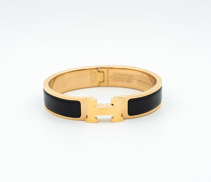 [BIJOUX]BRACELET H NOIR 