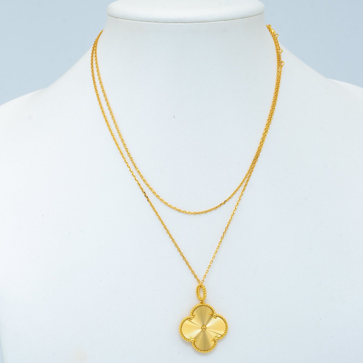 [BIJOUX]CLOVER 25MM PEDANT NECKLACE GOLD