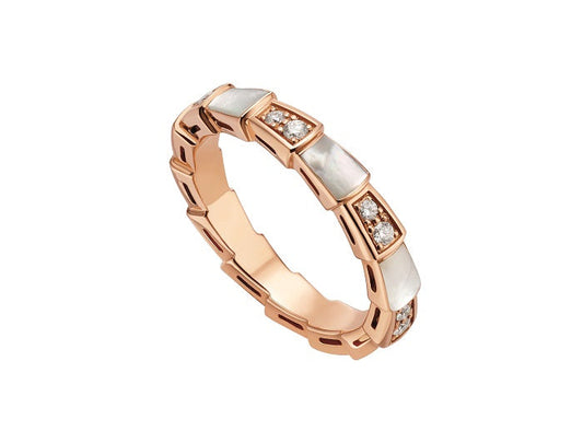 [BIJOUX]SERPENTI RING PINK GOLD DIAMOND MOP 3MM