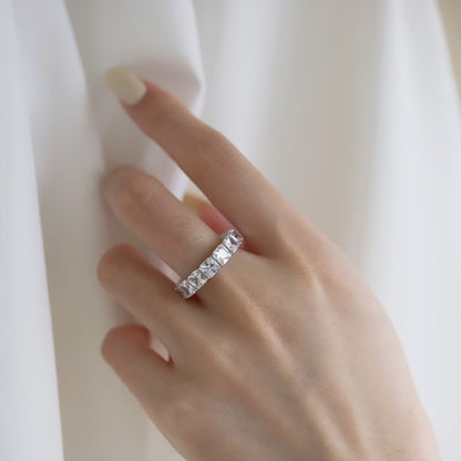 [Goodv]Elegant Princess Cut Tennis Ring