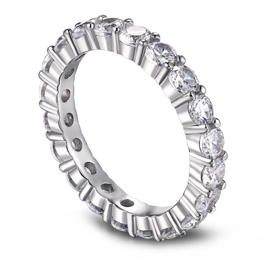 [Goodv]Sparkling Round Cut Tennis Ring