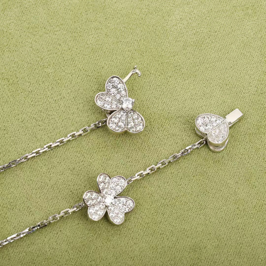 [BIJOUX]FRIVOLE SILVER 9 FLOWERS NECKLACE