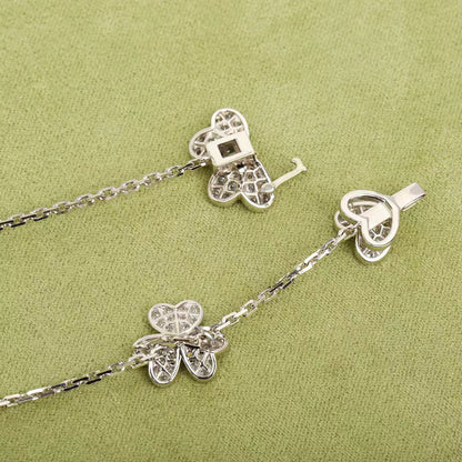 [BIJOUX]FRIVOLE SILVER 9 FLOWERS NECKLACE