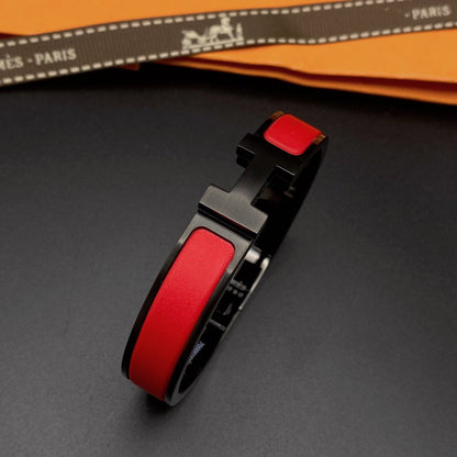 [BIJOUX]BRACELET CLIC HM SO NOIR ROUGE