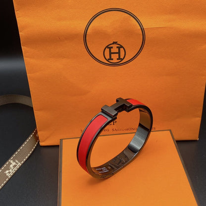 [BIJOUX]BRACELET CLIC HM SO NOIR ROUGE