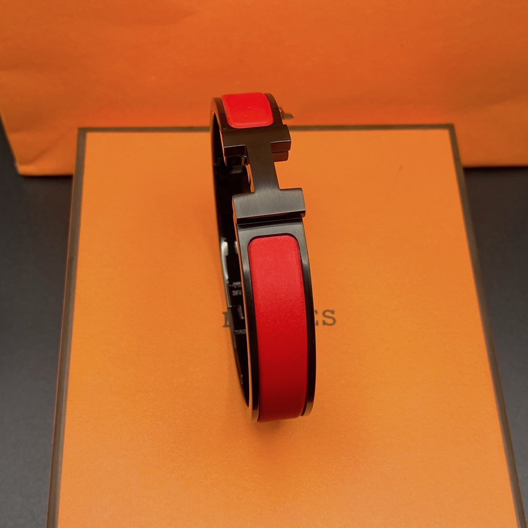 [BIJOUX]BRACELET CLIC HM SO NOIR ROUGE