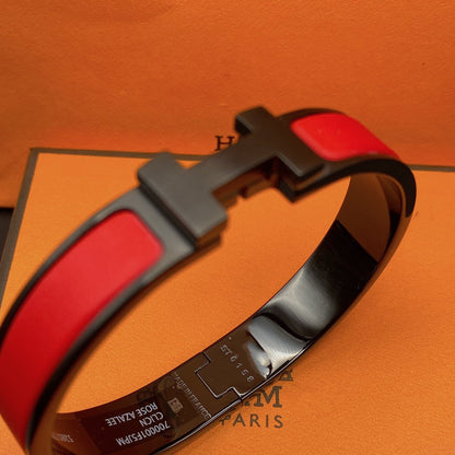 [BIJOUX]BRACELET CLIC HM SO NOIR ROUGE