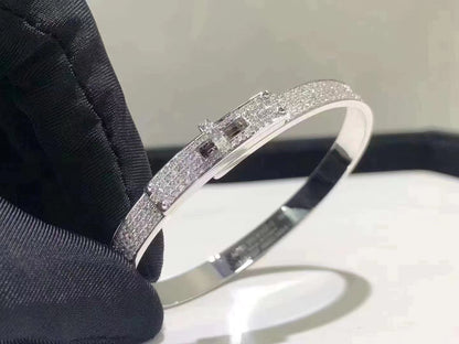 [BIJOUX]HM KELLY BRACELET IN SILVER AND FULL PAVE DIAMOND