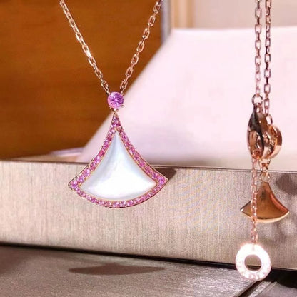 [BIJOUX]DREAM NECKLACE MOP DIAMOND PINK