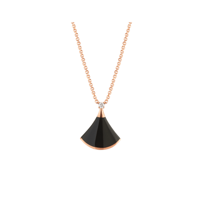 [BIJOUX]DREAM NECKLACE ONYX 1 DIAMOND