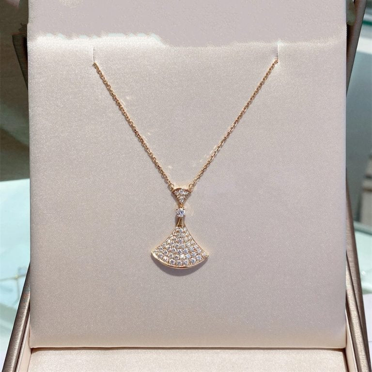 [BIJOUX]DREAM NECKLACE PINK GOLD FULL DIAMOND