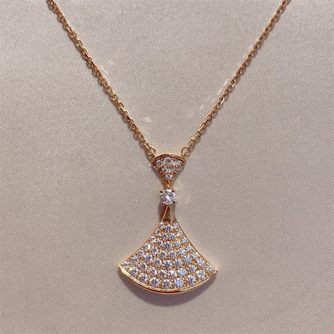 [BIJOUX]DREAM NECKLACE PINK GOLD FULL DIAMOND