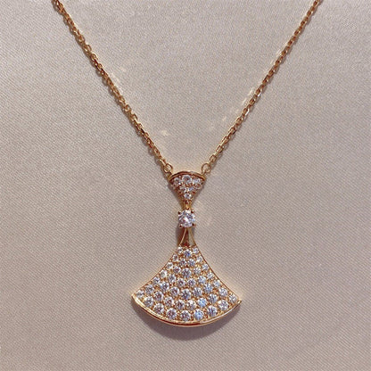 [BIJOUX]DREAM NECKLACE PINK GOLD FULL DIAMOND