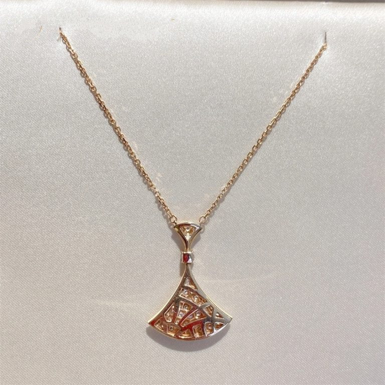 [BIJOUX]DREAM NECKLACE PINK GOLD FULL DIAMOND