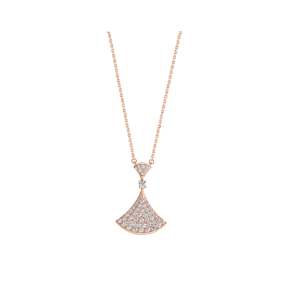 [BIJOUX]DREAM NECKLACE PINK GOLD FULL DIAMOND