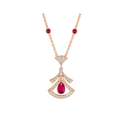 [BIJOUX]DREAM NECKLACE CARNELIAN DIAMOND PINK GOLD