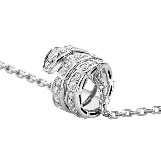 [BIJOUX] COLLIER SERPENTI ARGENT DOUBLE ANNEAU DIAMANT