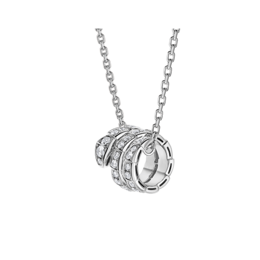 [BIJOUX] COLLIER SERPENTI ARGENT DOUBLE ANNEAU DIAMANT