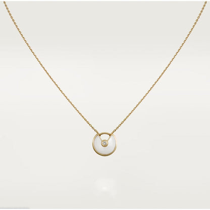 [BIJOUX]COLLIER MOP AMULETTE OR ROSE