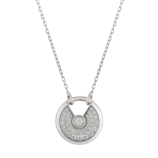 [BIJOUX]COLLIER AMULETTE ARGENT PLEINE DIAMANTS