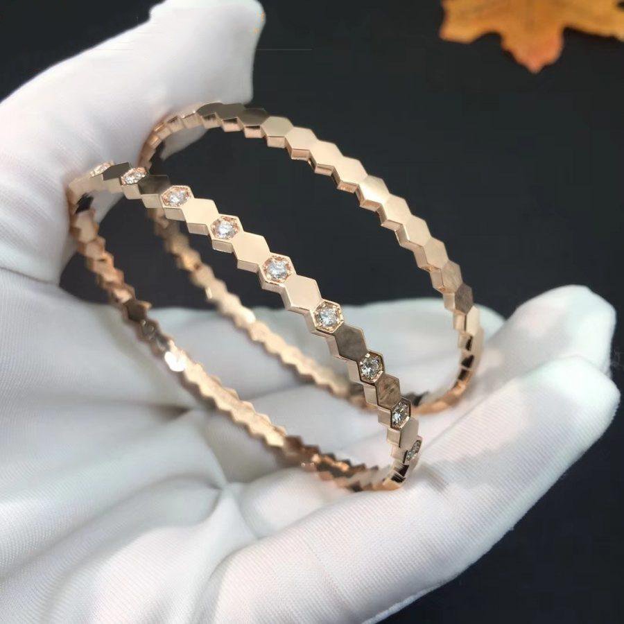 [BIJOUX]BEE LOVE PINK GOLD DIAMOND BRACELET