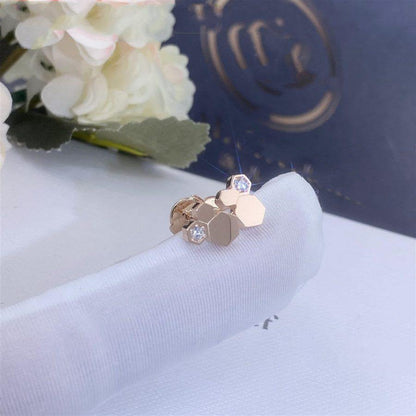 [BIJOUX]BOUCLES D'OREILLES BEE LOVE OR ROSE DIAMANT