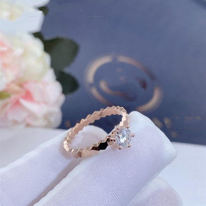 [BIJOUX]BEE LOVE RING PINK GOLD 1 DIAMOND