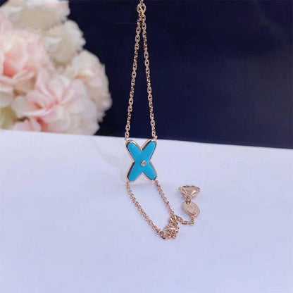 [BIJOUX]JEUX BRACELET TURQUOISE OR ROSE 1 DIAMANT