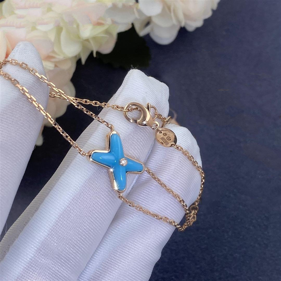 [BIJOUX]JEUX BRACELET TURQUOISE OR ROSE 1 DIAMANT