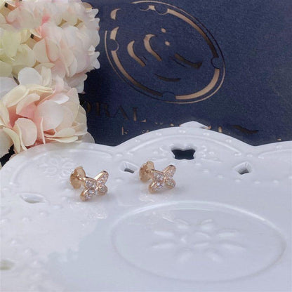 [BIJOUX]JEUX DE BOUCLES D'OREILLES DIAMANT OR ROSE