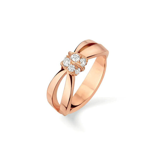 [BIJOUX]LIENS RING PINK GOLD DIAMOND