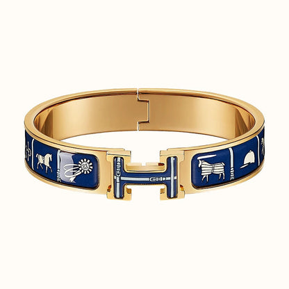 [BIJOUX]BRACELET H COUVERTURES BLEU FONCÉ