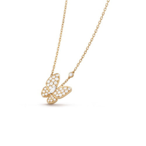 [BIJOUX]BUTTERFLY DIAMOND NECKLACE