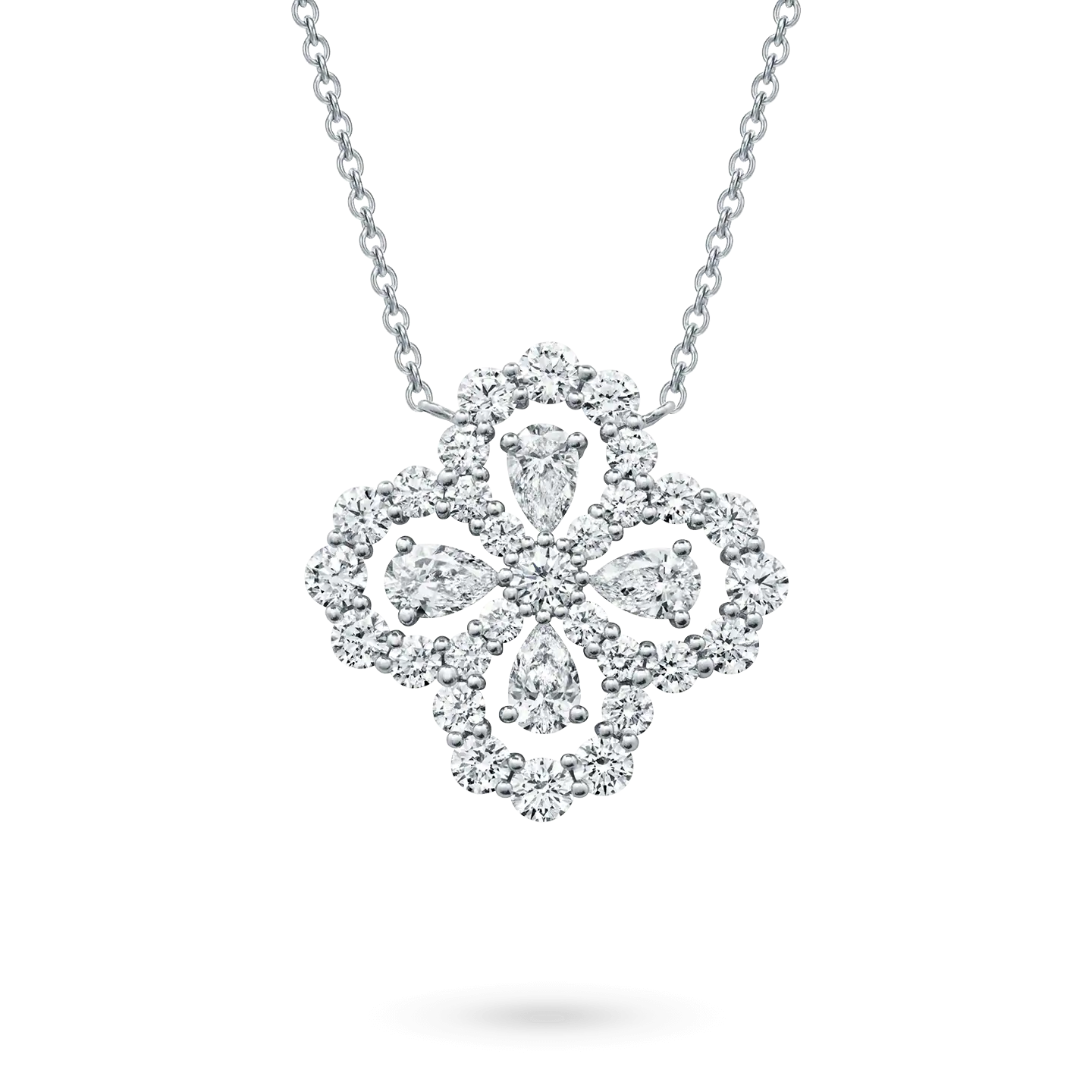 [BIJOUX]LOOP NECKLACE FULL MOTIF DIAMOND 16MM MULTIPLE COLORS