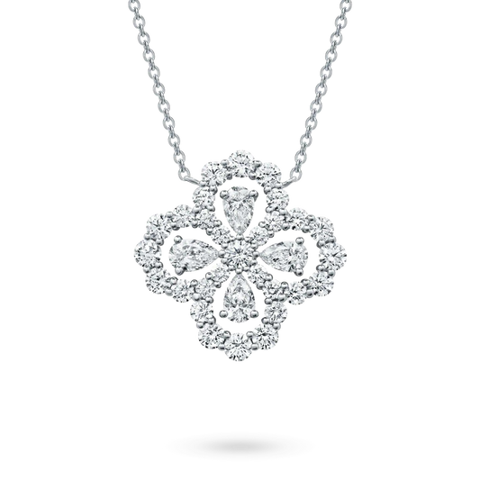 [BIJOUX]LOOP NECKLACE FULL MOTIF DIAMOND 16MM MULTIPLE COLORS