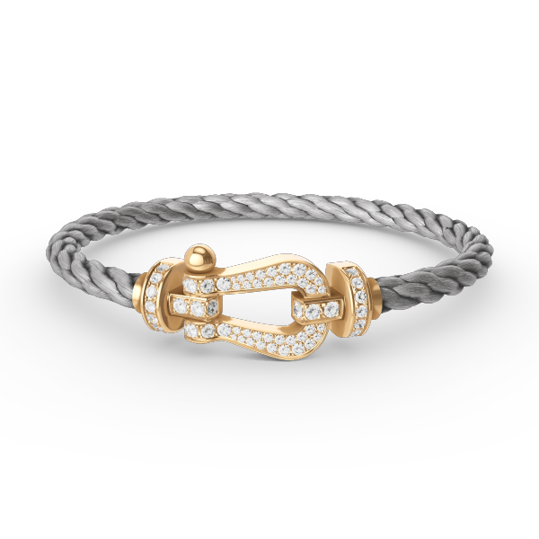 [BIJOUX]FORCE LARGE HORSESHOE FULL DIAMOND BRACELET GOLD