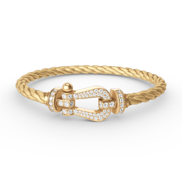 [BIJOUX]FORCE LARGE HORSESHOE FULL DIAMOND BRACELET GOLD