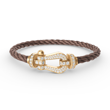 [BIJOUX]FORCE LARGE HORSESHOE FULL DIAMOND BRACELET GOLD