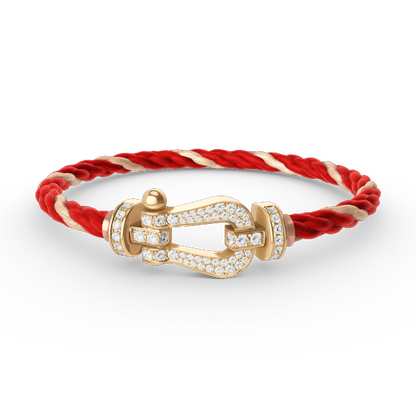 [BIJOUX]FORCE LARGE HORSESHOE FULL DIAMOND BRACELET GOLD