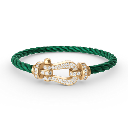 [BIJOUX]FORCE LARGE HORSESHOE FULL DIAMOND BRACELET GOLD