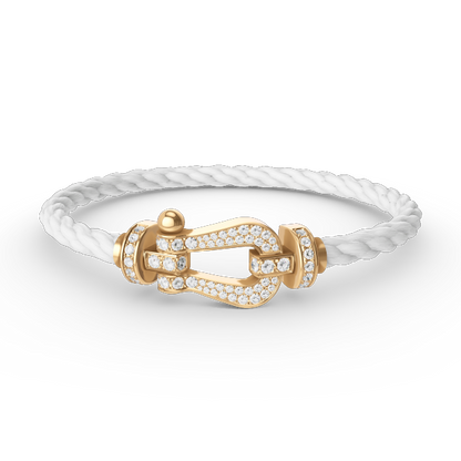 [BIJOUX]FORCE LARGE HORSESHOE FULL DIAMOND BRACELET GOLD