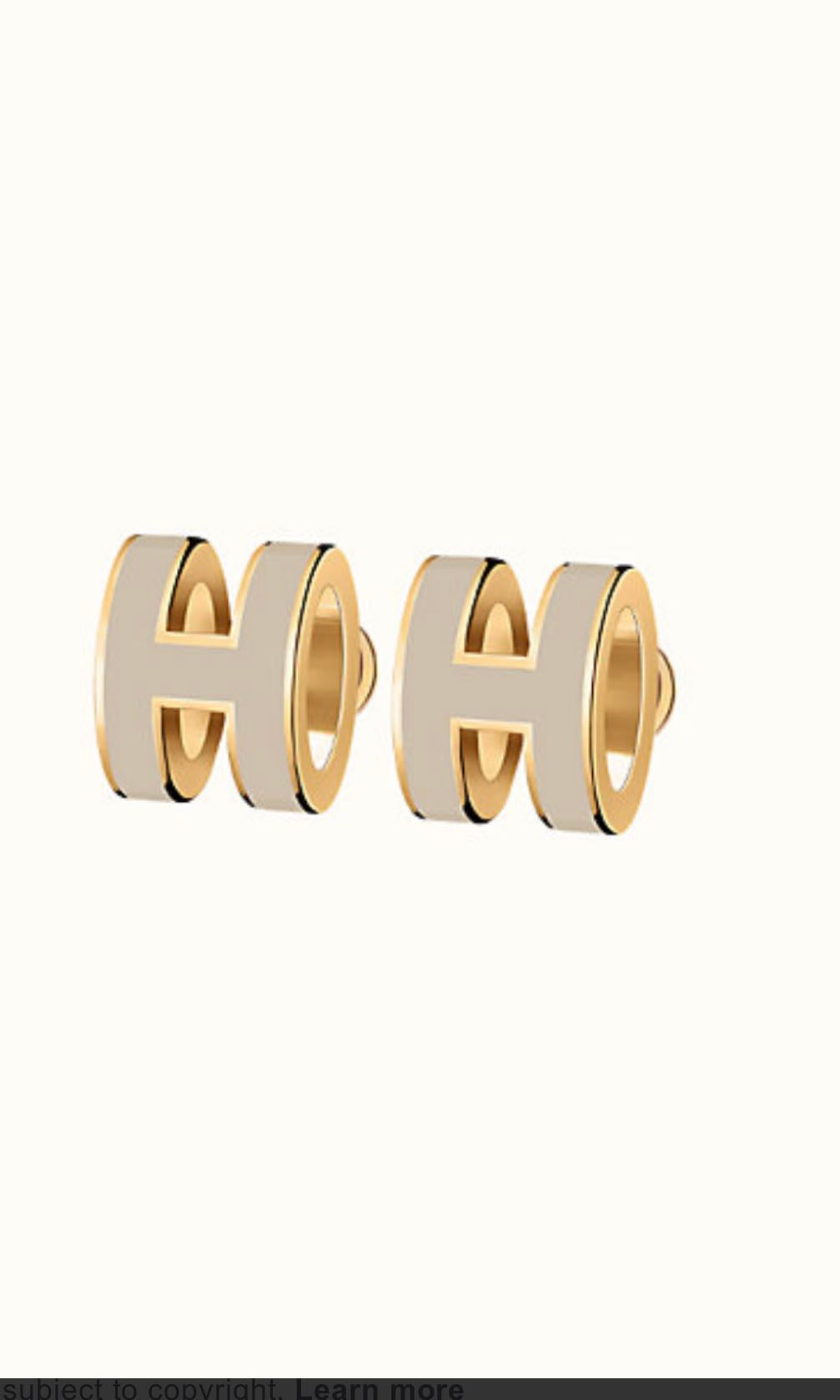 [BIJOUX]MINI POP H GOLD EARRINGS GREY